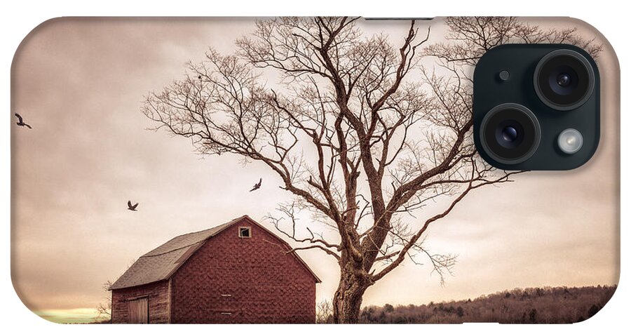 Art iPhone Case featuring the photograph Autumn barn and tree by Gary Heller