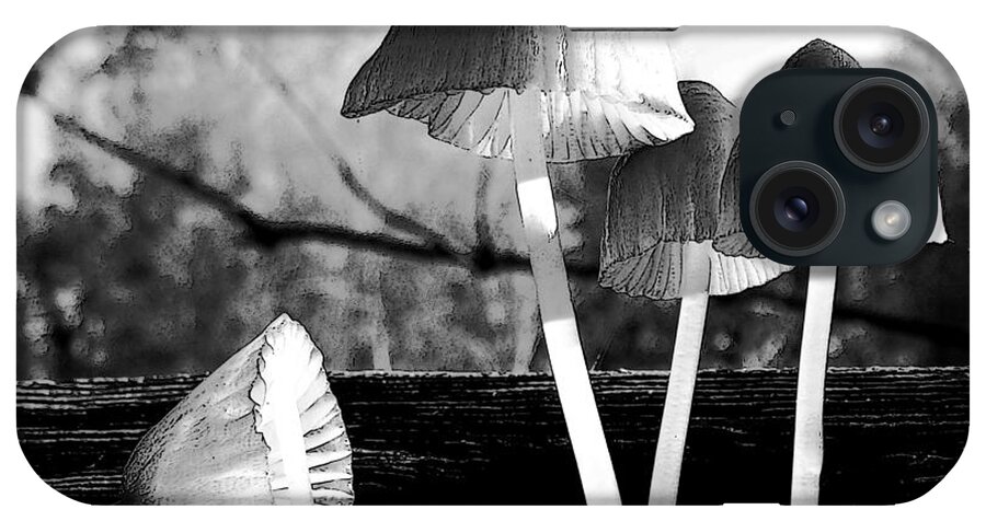 Bw Mushroom Still Life iPhone Case featuring the photograph Autumn Belles by I'ina Van Lawick