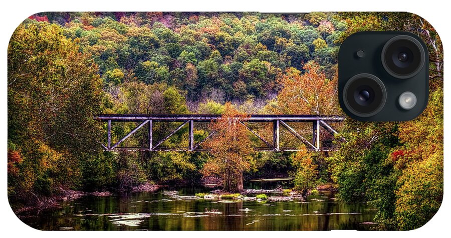 Autumn iPhone Case featuring the photograph Autumn bridge by Ronda Ryan