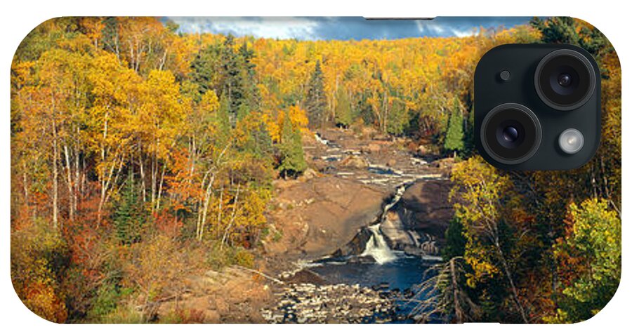Photography iPhone Case featuring the photograph Autumn Color Along Beaver River by Panoramic Images