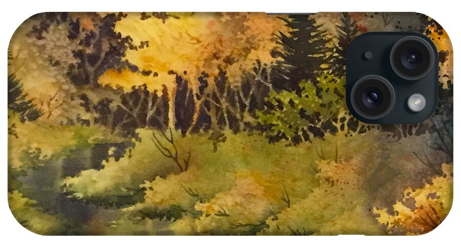 Autumn Forest Ii iPhone Case featuring the painting Autumn Forest II by Teresa Ascone
