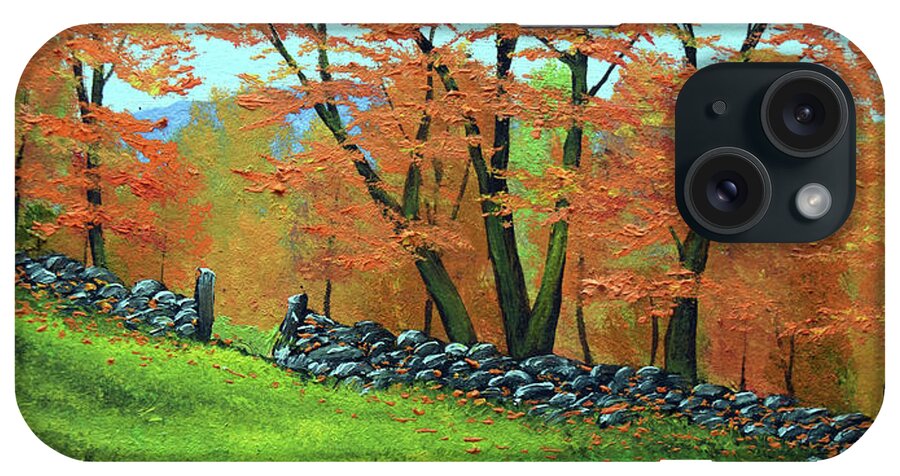 Oil Painting iPhone Case featuring the painting Autumn Gate by Frank Wilson