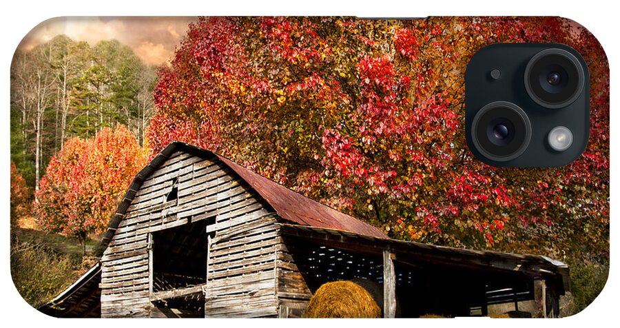 Appalachia iPhone Case featuring the photograph Autumn Hay Barn by Debra and Dave Vanderlaan