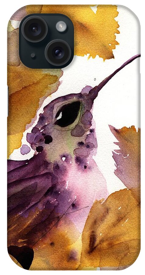 Hummingbird iPhone Case featuring the painting Autumn Hummer by Dawn Derman