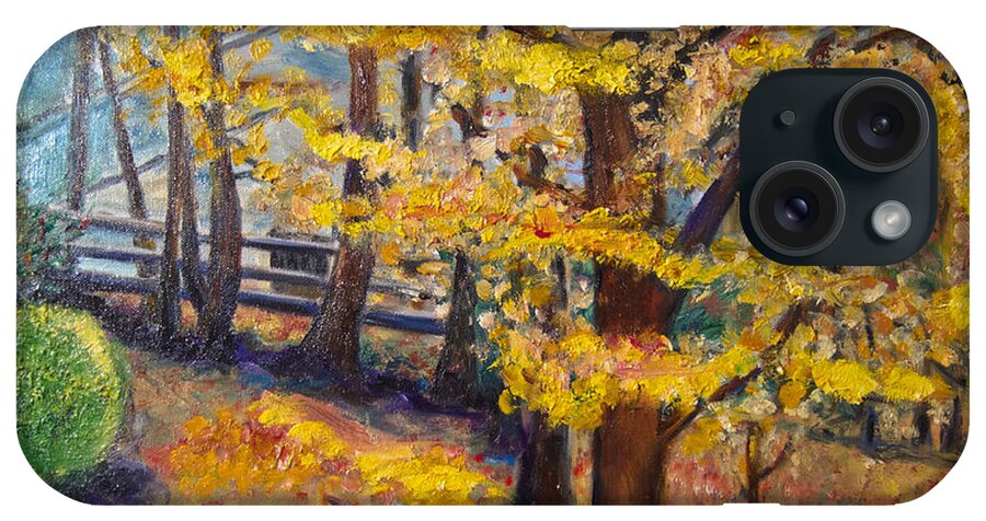 Autumn iPhone Case featuring the painting Autumn by Karen E. Francis by Karen Francis