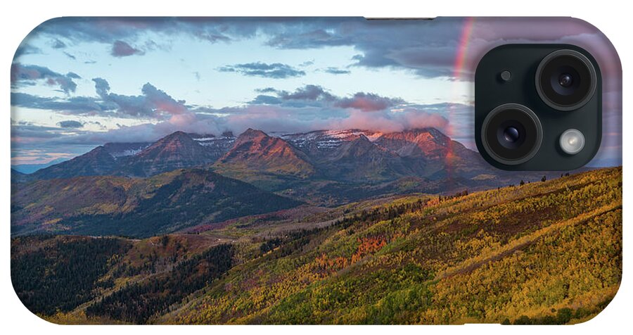 Utah iPhone Case featuring the photograph Autumn Rainbow over Mount TImpanogos by James Udall