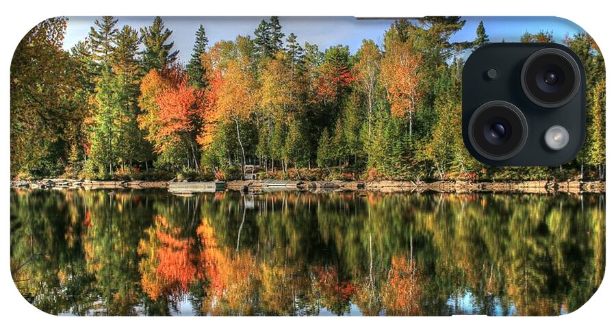 Maine iPhone Case featuring the photograph Autumn Reflections of Maine by Shelley Neff