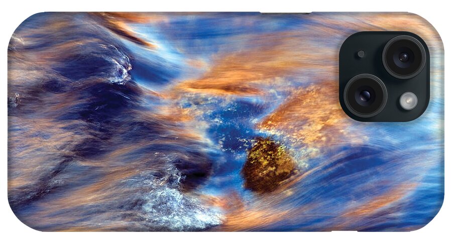 River iPhone Case featuring the photograph Autumn River Ripple Pastel Colors by Steve Somerville