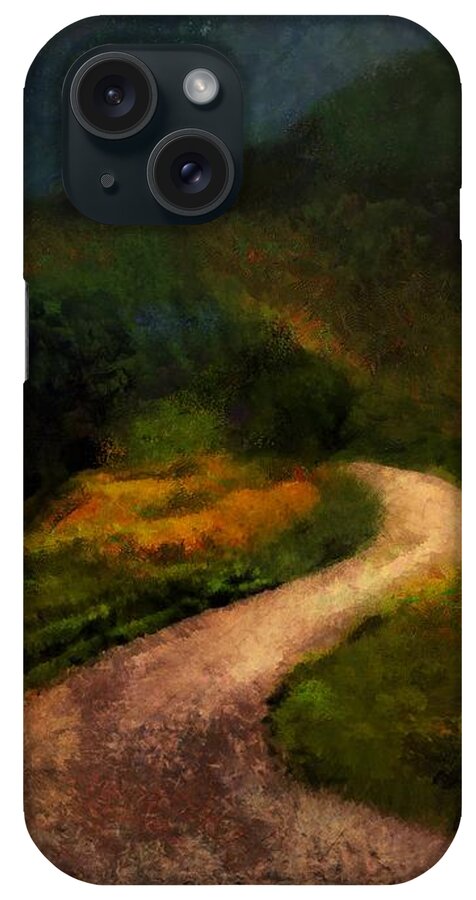 Landscape iPhone Case featuring the painting Autumn Road by RC DeWinter