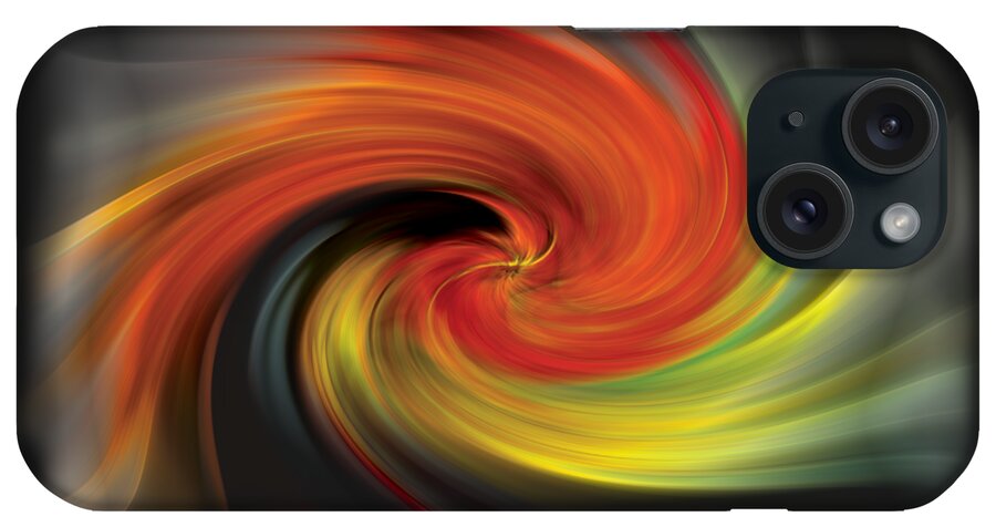 Abstract iPhone Case featuring the photograph Autumn Swirl by Debra and Dave Vanderlaan