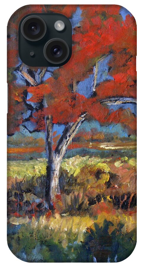 Autumn iPhone Case featuring the painting Autumn Tree by Heather Coen