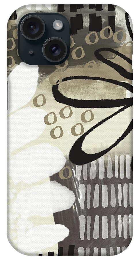 Abstract iPhone Case featuring the painting Autumn Walk- Art by Linda Woods by Linda Woods