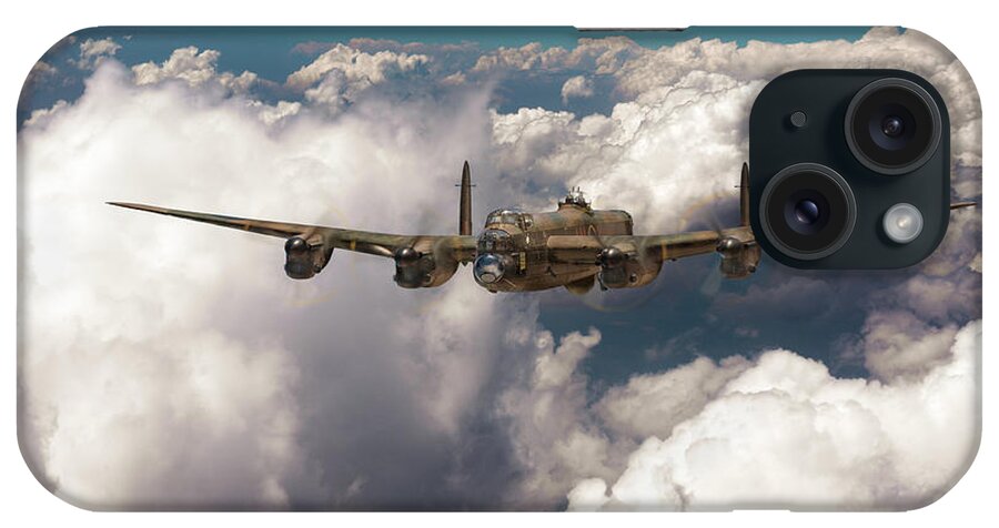 Item iPhone Case featuring the photograph Avro Lancaster above clouds by Gary Eason