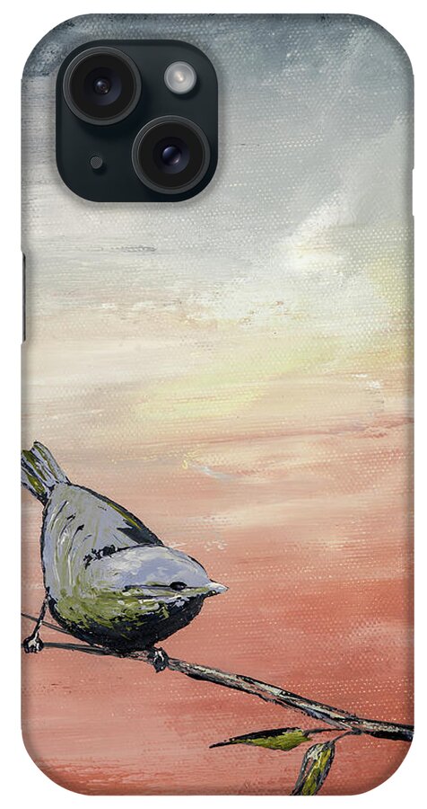 Little Bird iPhone Case featuring the painting Awakening by Carolyn Doe