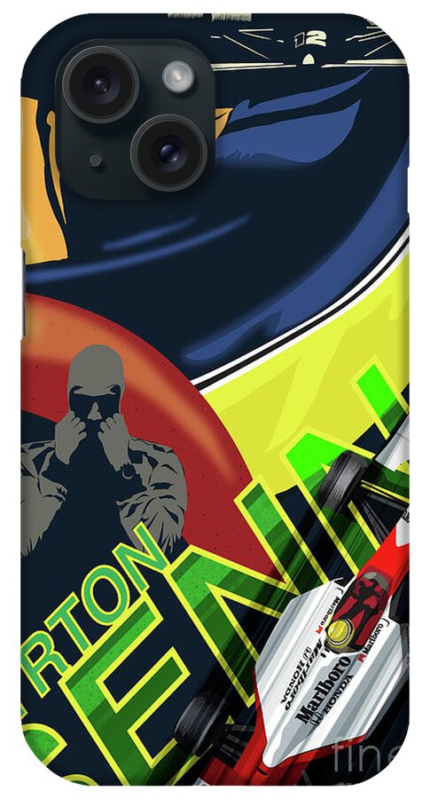 Ayrton Senna iPhone Case featuring the painting Ayrton Senna by Sassan Filsoof