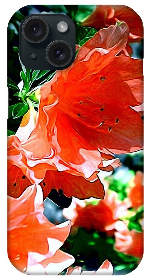 Fine Art iPhone Case featuring the painting Azaleas in the Spring by Patricia Griffin Brett