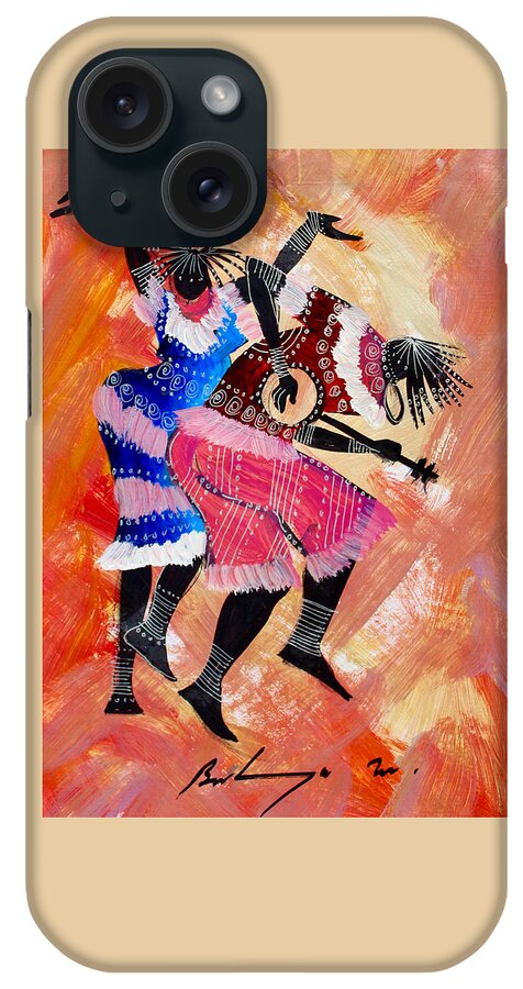 True African Art iPhone Case featuring the painting B 345 by Martin Bulinya