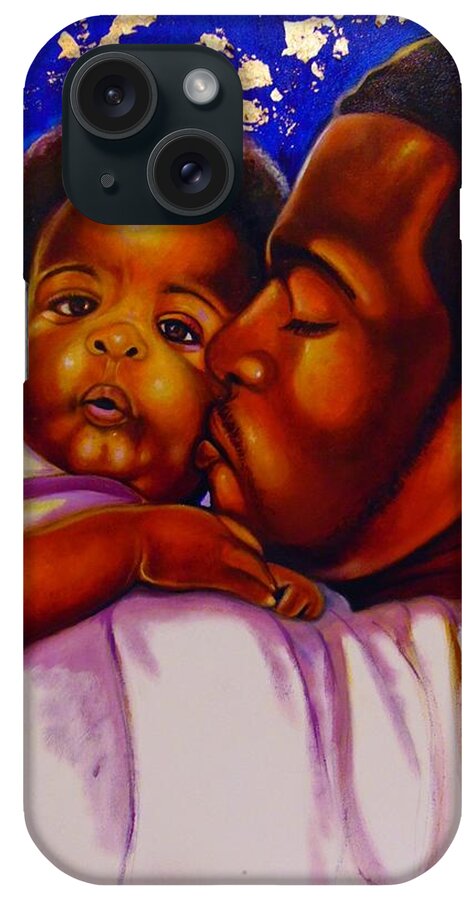 People Black Art iPhone Case featuring the painting Baby Boy by Emery Franklin