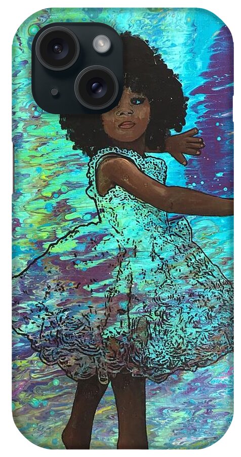 Dancers iPhone Case featuring the painting Baby Dancer Remix by Karen Buford