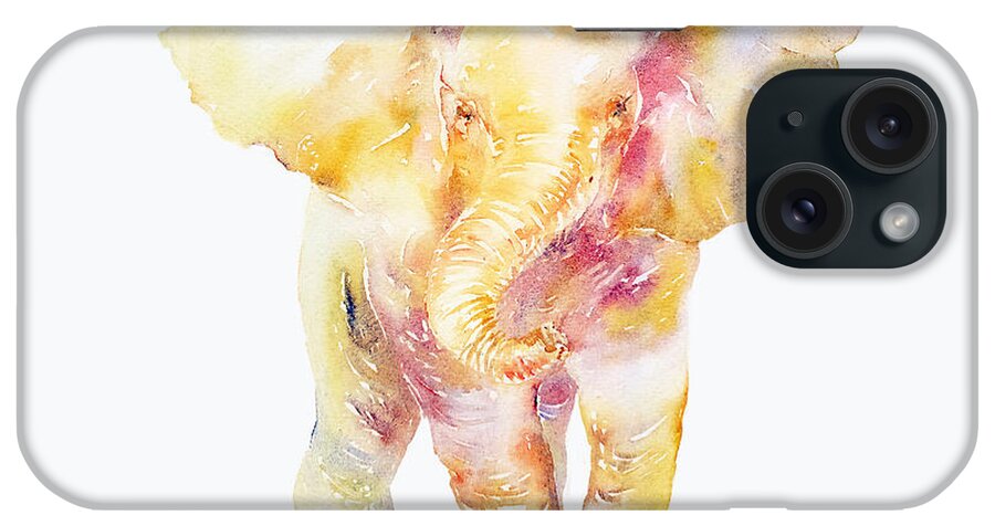 Animal.elephant iPhone Case featuring the painting Baby Ellie_II by Arti Chauhan