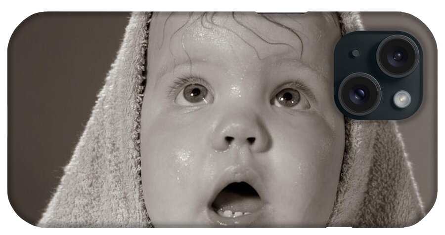 1960s iPhone Case featuring the photograph Baby In Towel, C.1960s by H. Armstrong Roberts/ClassicStock