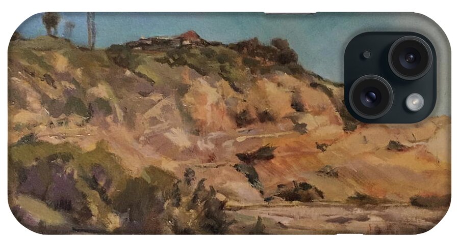 Cliff iPhone Case featuring the painting Back Bay Cliff by Joyce Snyder