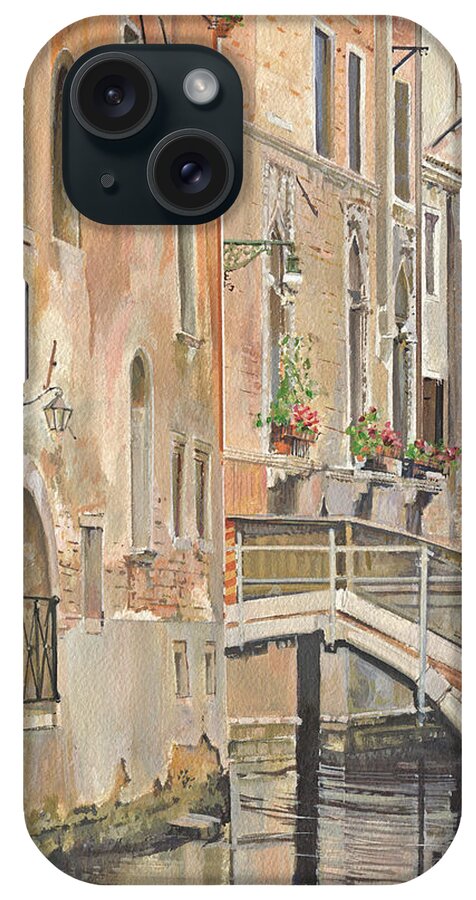 Venice iPhone Case featuring the painting Back Canals of Venice by P Anthony Visco