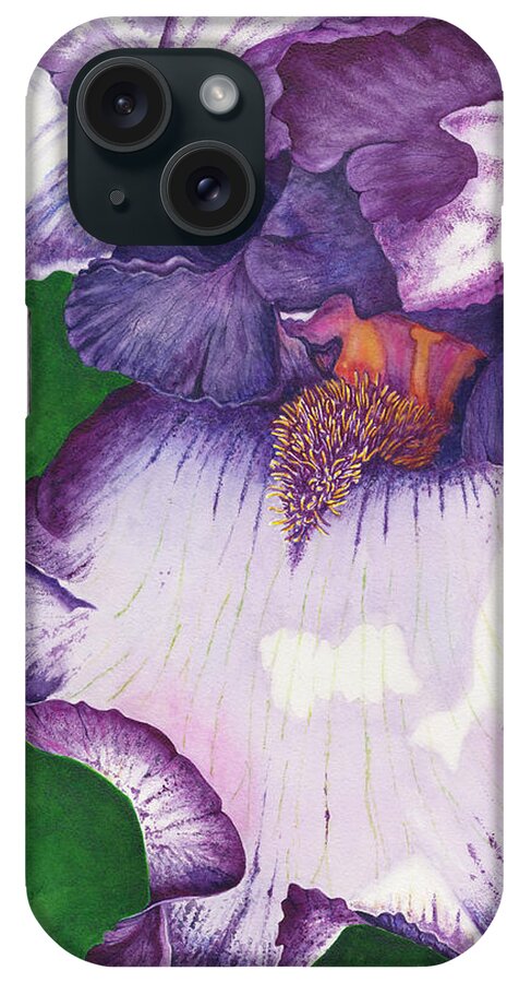Iris iPhone Case featuring the painting Backyard Beauty by Lori Taylor