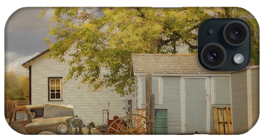 Cars iPhone Case featuring the photograph Backyard Blues by John Anderson