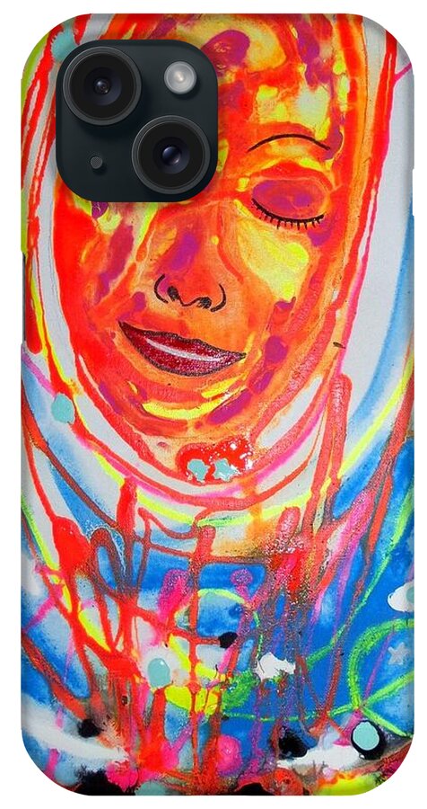 Dream iPhone Case featuring the painting Baddreamgirl by Robert Francis