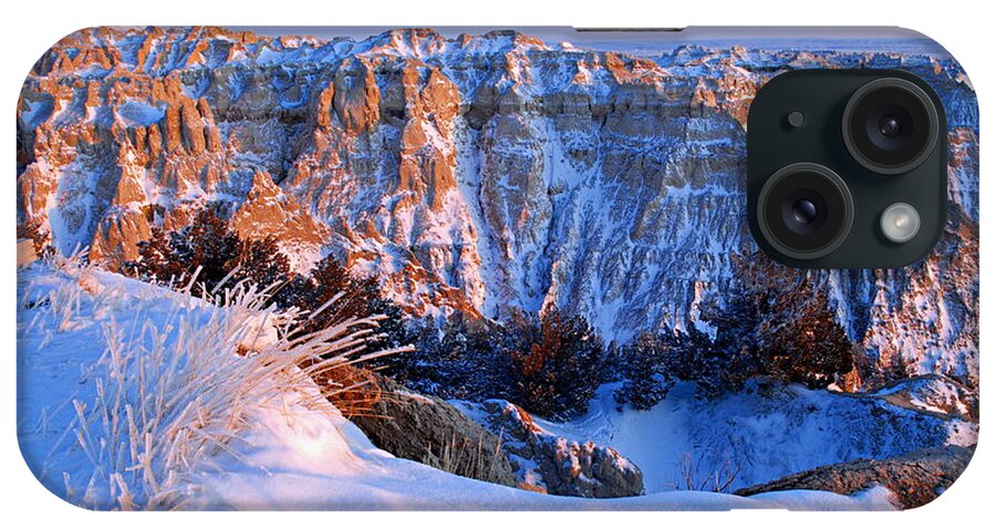 Badlands National Park iPhone Case featuring the photograph Badlands at Sunset by Larry Ricker