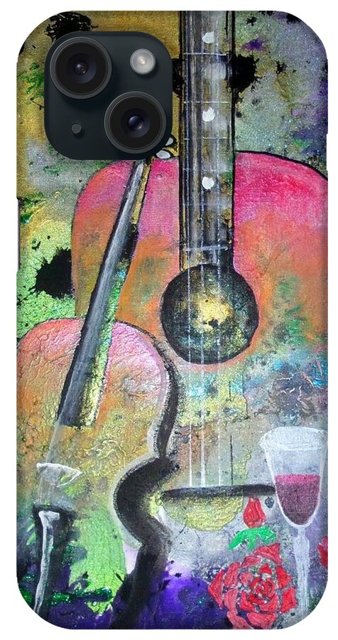 Music iPhone Case featuring the painting Badmusic by Robert Francis