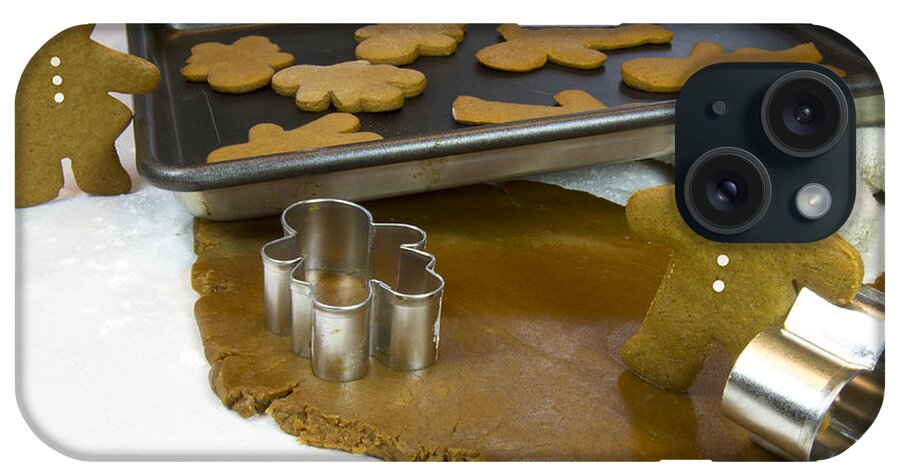 Bake iPhone Case featuring the photograph Baking Gingerbread Cookies by Karen Foley