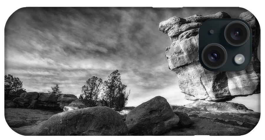 Colorado iPhone Case featuring the photograph Balanced Rock Garden of the Gods by Bitter Buffalo Photography