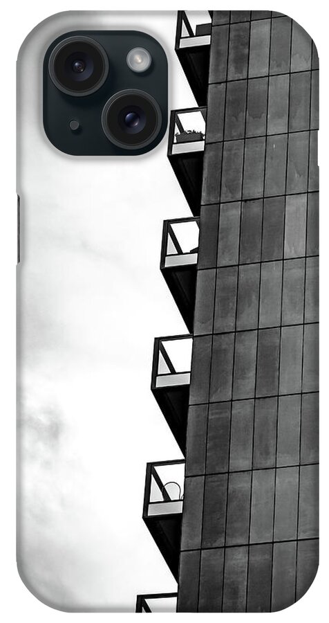 Balconies iPhone Case featuring the photograph Balconies in Black and White by Anthony Doudt
