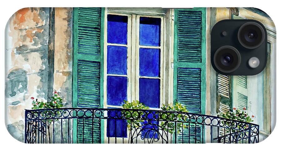 Balcony iPhone Case featuring the painting Balcony, New Orleans by Anthony Butera