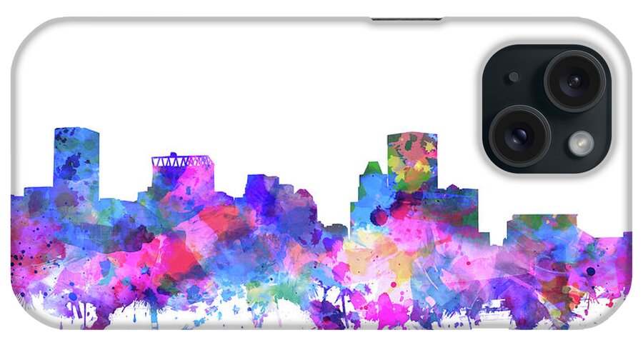 Baltimore iPhone Case featuring the painting Baltimore Skyline Watercolor 4 by Bekim M