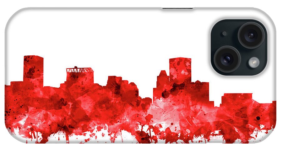 Baltimore iPhone Case featuring the painting Baltimore Skyline Watercolor 7 by Bekim M