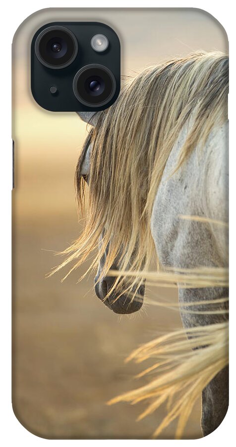 Horse iPhone Case featuring the photograph Band Stallion Sunrise by Kent Keller