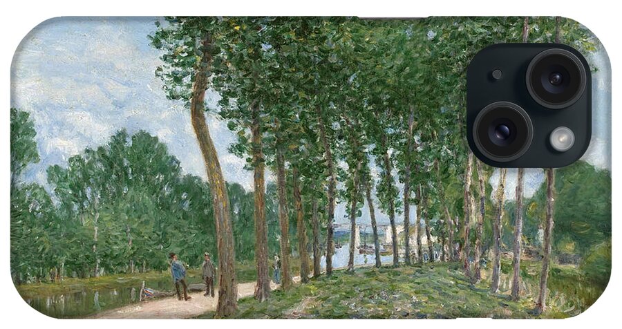 Alfred Sisley iPhone Case featuring the painting Banks of the Loing at Moret by Alfred Sisley