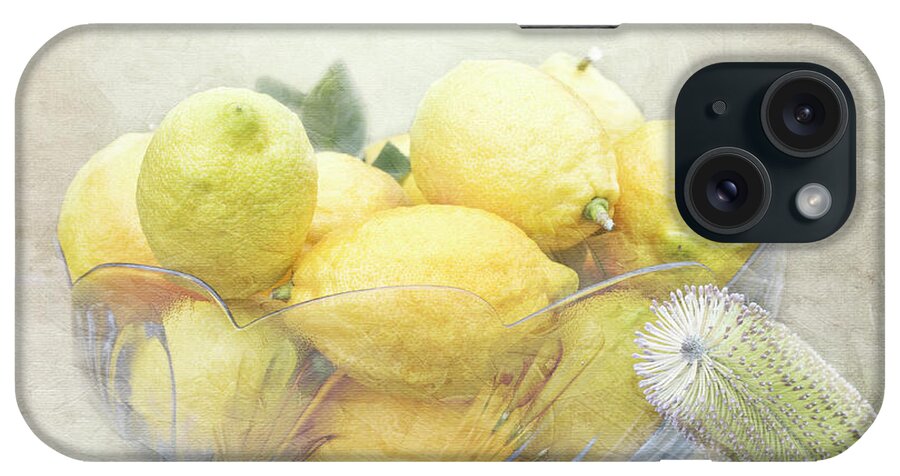 Banksia iPhone Case featuring the photograph Banksia and Lemons by Linda Lees