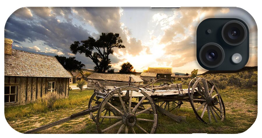 Wagon iPhone Case featuring the photograph Bannack Montana Ghost Town by Bob Christopher