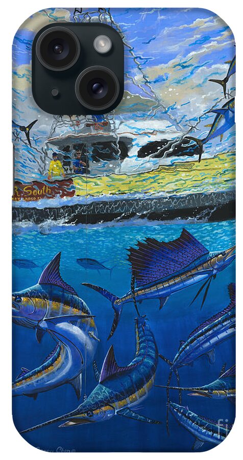 Sportfishing iPhone Case featuring the painting Bar South by Carey Chen