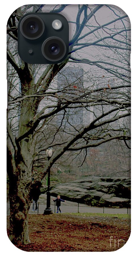 Park iPhone Case featuring the photograph Bare Tree on Walking Path by Sandy Moulder