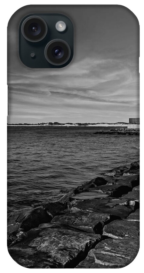 Barnegat Light iPhone Case featuring the photograph Barnegat Lighthouse BW by Susan Candelario