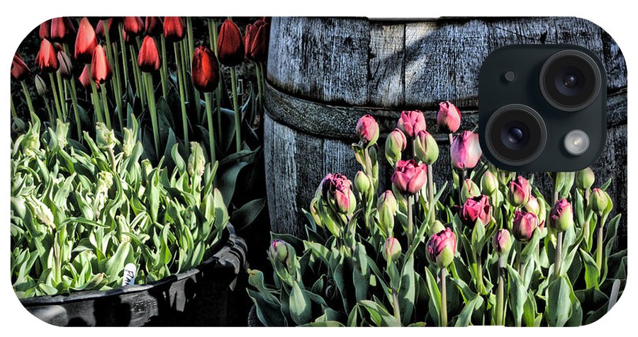Photo Art iPhone Case featuring the photograph Barrels of Tulips by Bonnie Bruno