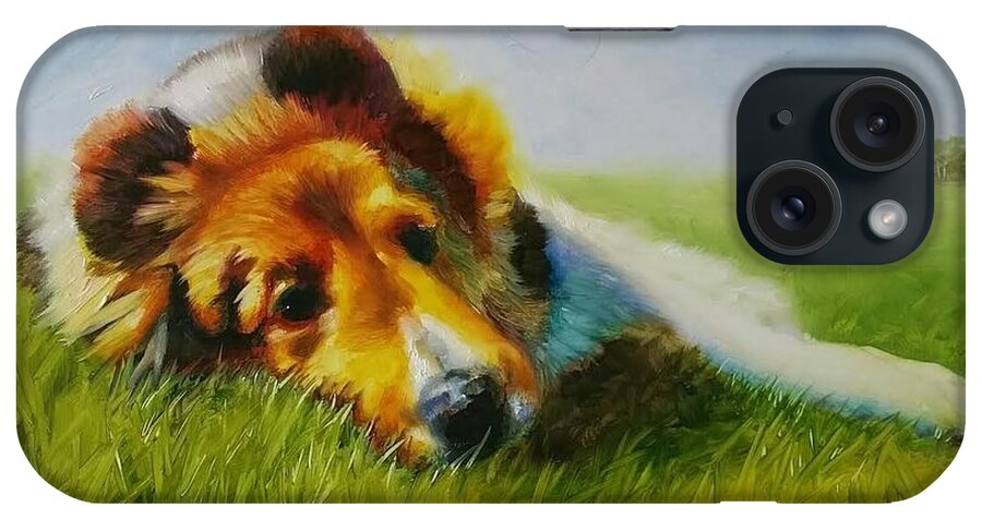 Animal Art iPhone Case featuring the painting Basking by Charice Cooper