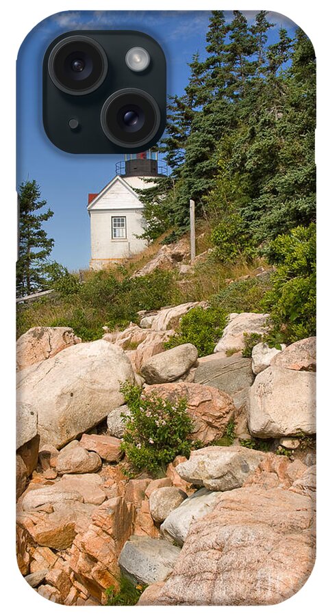 Travel iPhone Case featuring the photograph Bass Harbor Lighthouse Mt Desert Island Maine by Louise Heusinkveld