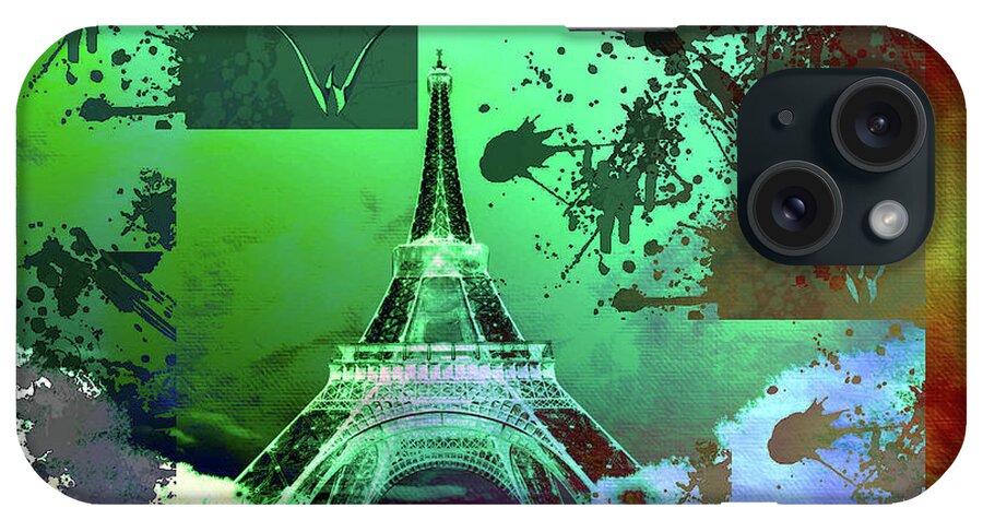 Paris iPhone Case featuring the mixed media Bastille Day 11 by Priscilla Huber