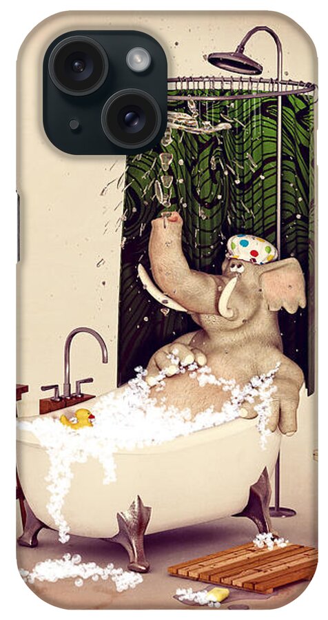 Bath Time iPhone Case featuring the digital art Bath Time by Two Hivelys